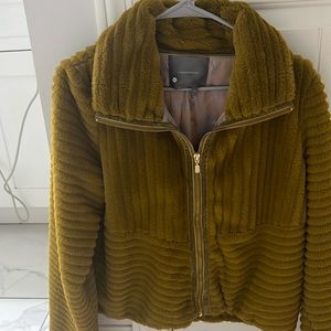 Faux Fur Anthropologie Bomber jacket.